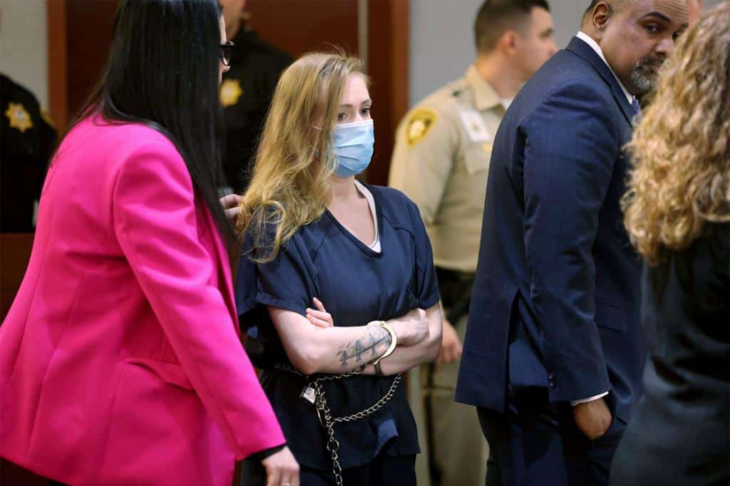 Kelsey Turner appears in court for sentencing at the Regional Justice Center in Las Vegas Tuesday, Jan. 10, 2023. AP